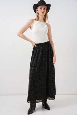 Bloemen Hoge Taille Maxi Rok