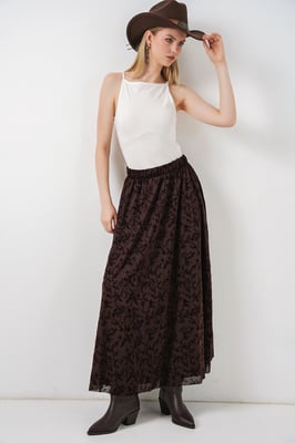 Bloemen Hoge Taille Maxi Rok