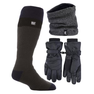 Heren Ski Set Halswarmer Handschoenen & Thermo Ski Sokken Winterkleding