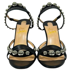 Christian Louboutin Galeria Studded Sandalenhakken in Zwart Leer