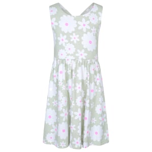 Mountain Warehouse Meisjes Lana Bloemen Cross Back Jurk (Lichtgroen)
