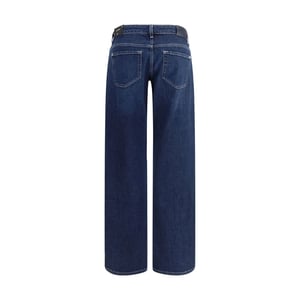 7FOR Blauwe Katoenen Rechttoe-Rechtaan Jeans