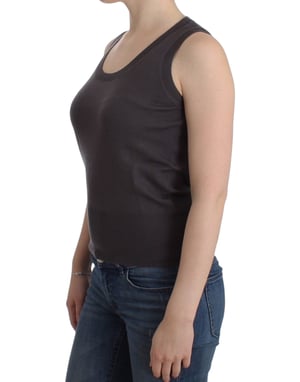 John Galliano Bruin gebreid tanktop