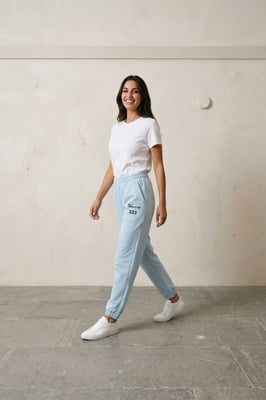 Midden taille bedrukte katoen Lycra joggingsbroek