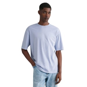 Gant Geborduurd Logo Heren Regular T-shirt met korte mouwen (Blauw)