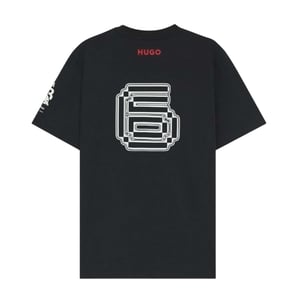 Hugo Heren Katoenen Oversized T-Shirt (Zwart)