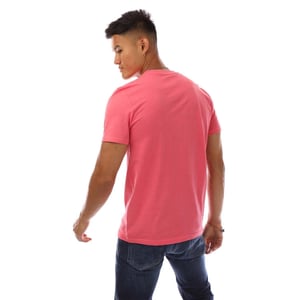 Weekend Offender Heren T-shirt Bridgetown, effen met logo, normale pasvorm (Rose)
