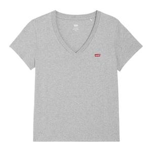 Levis Dames/Dames Logo V Hals T-shirt met korte mouwen (Heide Grijs)