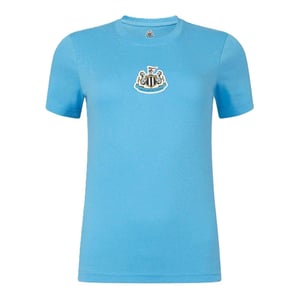 Castore Dames-T-shirt met opdruk op de rug van Newcastle United FC (Azuurblauw)