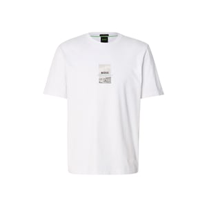 Boss Heren Fotoprint Relaxed Fit T-Shirt (Wit)