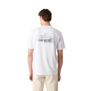 Boss Heren Fotoprint Relaxed Fit T-Shirt (Wit)
