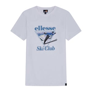 Ellesse Heren Umontia Skiing Scene Regular T-shirt met korte mouwen (Wit)