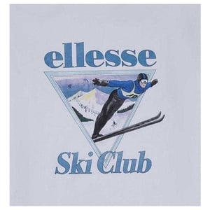 Ellesse Heren Umontia Skiing Scene Regular T-shirt met korte mouwen (Wit)