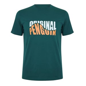 Original Penguin Heren T-shirt met ronde hals en originele opdruk (Bug juni)