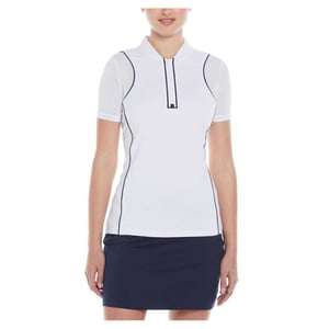Original Penguin Dames/Dames Contrast Boorden Regelmatig Golf Poloshirt (Helder wit)