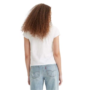 Levis Dames/Dames 501 Grafisch T-shirt Katoen (Wit)