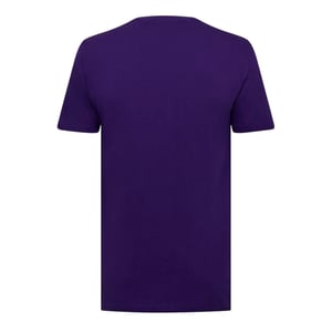 Off White Heren Spiegel Katoen Regular T-shirt met korte mouwen (Paars)