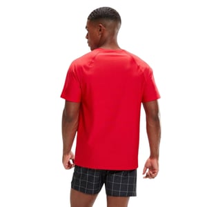Speedo Heren Crew Neck Regular T-shirt (Rood)