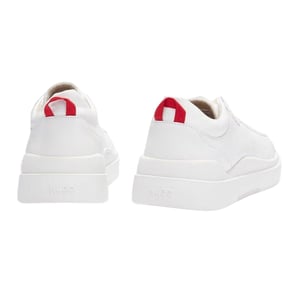 Hugo Boss Heren Tenn Leren Platte Trainers (Wit)