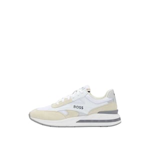 Boss Heren Kurt Leren Hardlooptrainers (Wit)