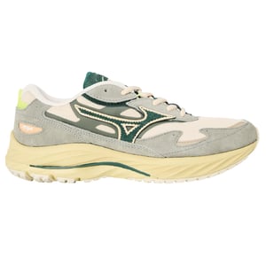 Mizuno Heren Wave Rider Beta Sportstyle Suede Trainers (Wit, Groen)