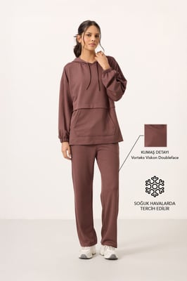 Oversized Hoodie en Wijde Broek Set
