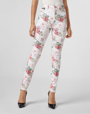 Super High Waist Jegging Flowers