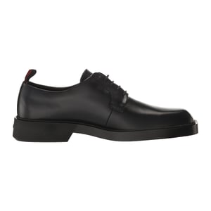 Hugo Heren Leren Platte Derby Schoenen (Zwart)