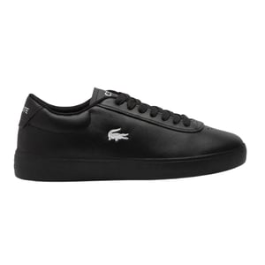 Lacoste Heren Baseshot Evo platte sneakers van krokodillenleer (Zwart)