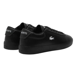 Lacoste Heren Baseshot Evo platte sneakers van krokodillenleer (Zwart)
