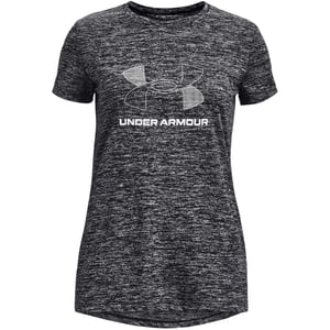 Under Armour Meisjes T-shirt met ronde hals, normale pasvorm (Zwart)