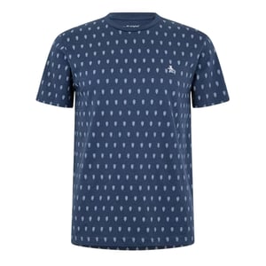 Original Penguin Heren T-shirt met all-over print (Yale Blauw)