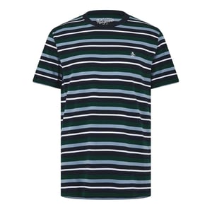 Original Penguin Heren 4 Stripes T-Shirt (Yale Blauw)