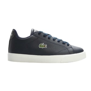 Lacoste Heren Lerond Set Croc Leather Flat Trainers (Marine / Wit)