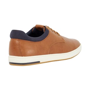 Dune London Heren Tamsen Lace Up Flat Trainers (Tan)