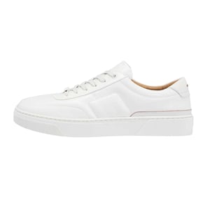 Boss Heren Gary Leren Platte Trainers (Wit)