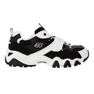 Skechers Kinderschoenen D Lites 2: stevige platte sneakers (Wit, Zwart)