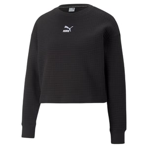 Under Armour Dames/Dames Unstoppable Quilted Drop Shoulder Regular Trui met lange mouwen (Zwart)