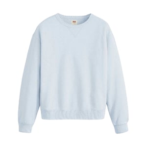 Levis Dames-sweatshirt met lange mouwen en verlaagde schouders in Heritage-stijl (Niagara Blauw)