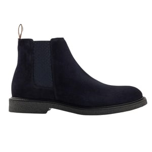 Boss Heren Chelsea Laarzen met Suède Stitch Detail in reliëf (Donkerblauw)