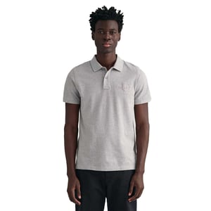 Gant Heren Shield Poloshirt met Korte Mouwen (Grijs)