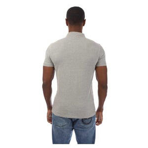 Aquascutum Heren Regular Poloshirt met Korte Mouwen (Lichtgrijs Melange)