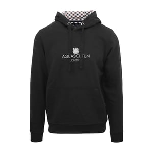 Aquascutum Heren Belettering Hoodie (Zwart)