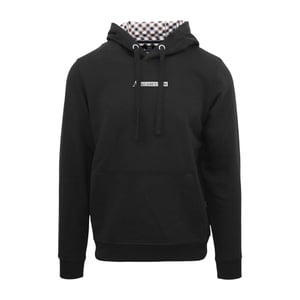 Aquascutum Heren Belettering Hoodie (Zwart)