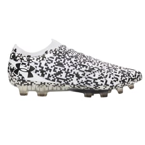 Under Armour Unisex Volwassen Elite Pixelated Firm Ground Voetbalschoenen (Zwart/Wit)