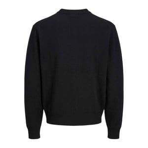 Jack And Jones Heren Crew Neck Regular Trui met lange mouwen (Zwart)
