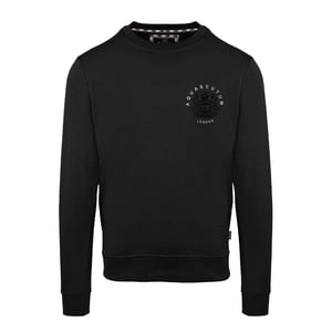 Aquascutum Heren Sweatshirt met lange mouwen en ronde hals (Zwart)