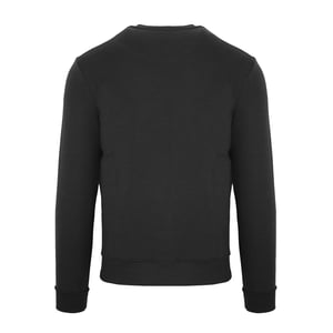 Aquascutum Heren Sweatshirt met lange mouwen en ronde hals (Zwart)