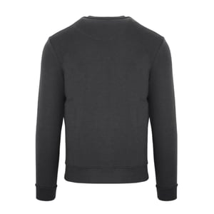 Aquascutum Heren Sweatshirt met Opschrift Crew Hals (Antraciet)