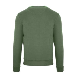 Aquascutum Heren Katoenmix geribbeld kraag Regular Sweatshirt (Militair Groen)